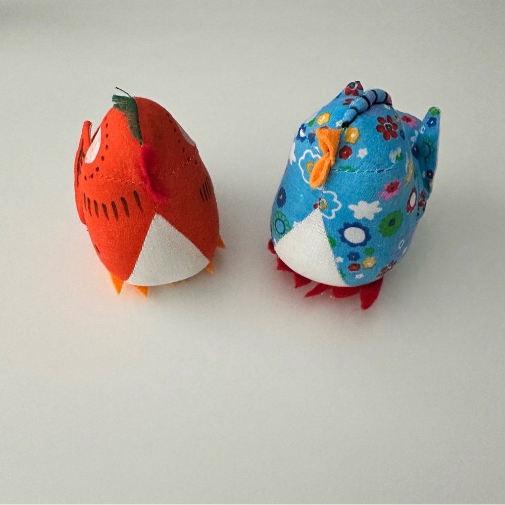 Handmade Colorful Fabric Bird Decor Set